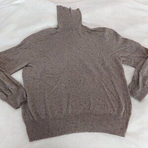 Ann Taylor cashmere turtleneck with donegal flecks